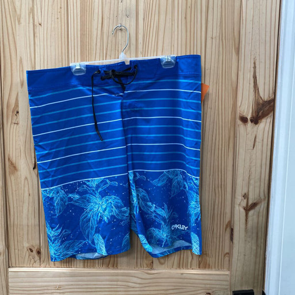 MENS OAKLEY SWIM TRUNKS LT BLUE 36