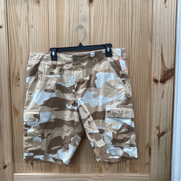 MENS OAKLEY TAN CAMO CARGO SHORTS 35 SPW