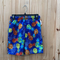BOYS WONDER NATION ROYAL BLUE SWIM TRUNKS W/PINEAPPLES L 10/12
