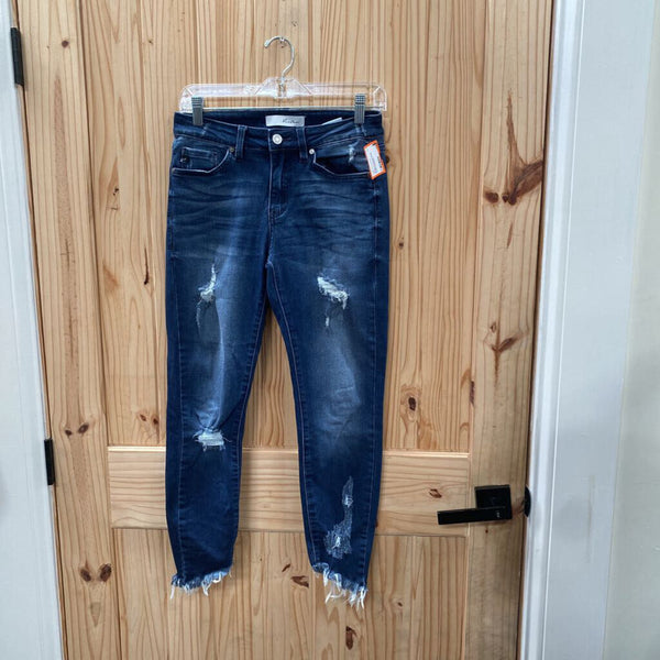 WOMENS KANCAN DENIM JEANS W/FRINGE 7