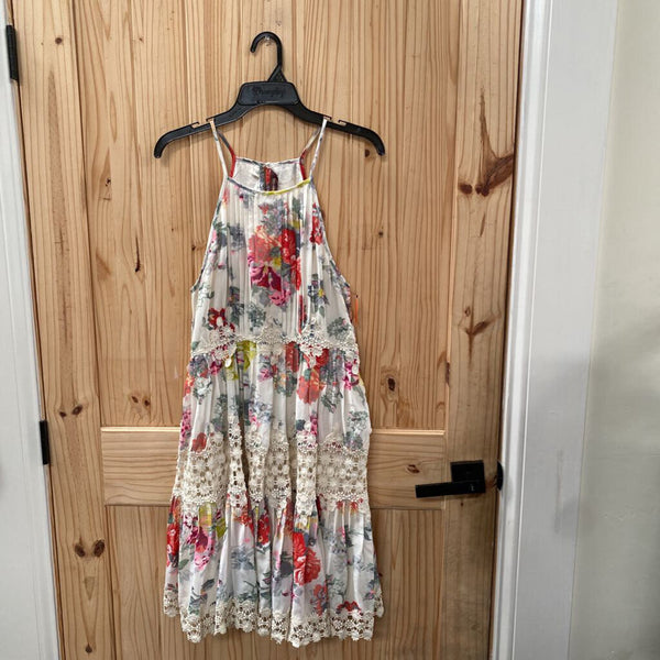 WOMENS RANNA GILL IVORY FLORAL DRESS S