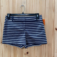 WOMENS THE LOFT BLUE/WHITE STRIPE SHORTS 2 NWT