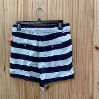 WOMENS THE LOFT NAVY BLUE/WHITE STRIPE SHORTS XS NWT