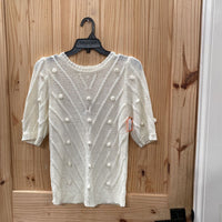 WOMENS BLU PEPPER IVORY TOP S NWT