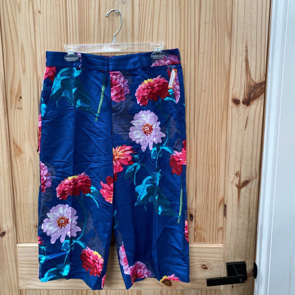 WOMENS BANANA REPUBLIC BLUE FLORAL CAPRIS 4
