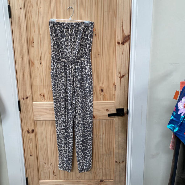 WOMENS CHERISH LEOPARD SL ROMPER S