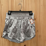 WOMENS GAPFIT METALLIC SILLVER SHORTS XS