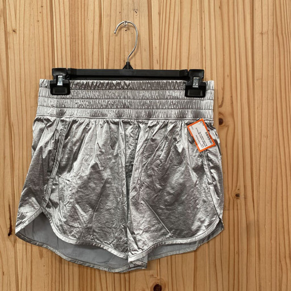 WOMENS GAPFIT METALLIC SILLVER SHORTS XS