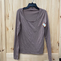 WOMENS NO BOUNDARIES LONG SLEEVE TAN SHIRT SIZE MEDIUM