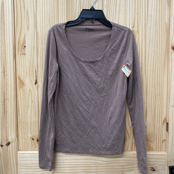 WOMENS NO BOUNDARIES LONG SLEEVE TAN SHIRT SIZE MEDIUM