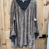 WOMENS CATO TAN BLOUSE SIZE 18