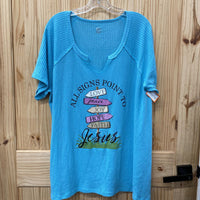 WOMENS LIGHT BLUE SHIRT SIZE 18