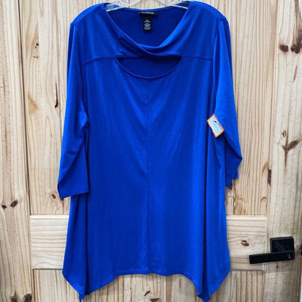 WOMENS CATHERINES BLUE BLOUSE SIZE 14/16