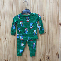 BOYS BLUEY 2PC PAJAMA SET GREEN 12M