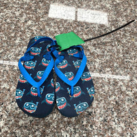 BOYS NAVY BLUE SANDALS W/SHARKS 9/10