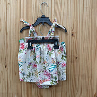 GIRLS JESSICA SIMPSON 2PC SWIM SET IVORY FLORAL 4T