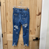 WOMENS AMERICAN EAGLE DENIM DIST. JEANS 2 SHORT