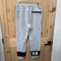 WOMENS AMRICAN EAGLE GREY AND BLACK SWEATPANTS SIZE LARGE