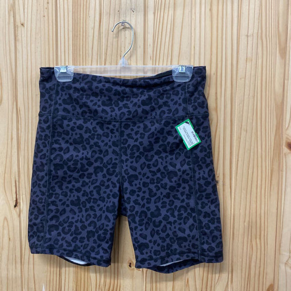 WOMENS JESSICA SIMPSON GREY/BLK LEOPARD SHORTS L