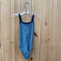 GIRLS KICKEE PANTS SWIMSUIT TEAL/NAVY BLUE 12/18M