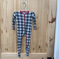 GIRLS KICKEE PANTS RED/WHITE/BLLK SLEEPER 9/12M