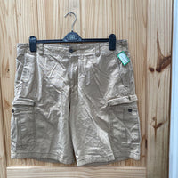 MENS IZOD DK TAN CARGO SHORTS 40