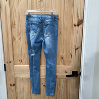 WOMENS LT DENIM DIST. JEANS S