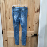 WOMENS LT DENIM DIST. JEANS S