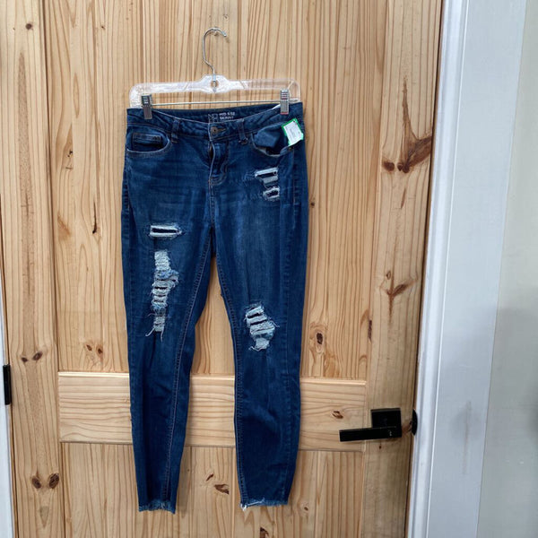 WOMENS NO BOUNDARIES DENIM DIST. JEANS 9