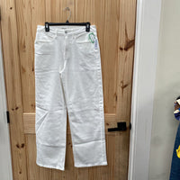 WOMENS OLD NAVY WHITE FLARE JEANS 8