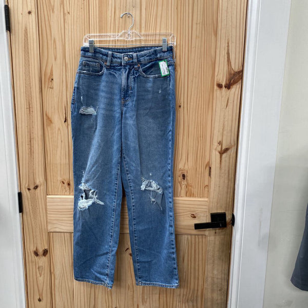 WOMENS OLD NAVY DENIM DIST. JEANS 8