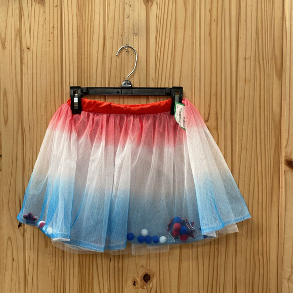 GIRLS RED/WHITE/BLUE TUTU W/STARS/POM POMS 5