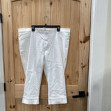 WOMENS JUST BE WHITE CAUSAL CAPRIS 3X