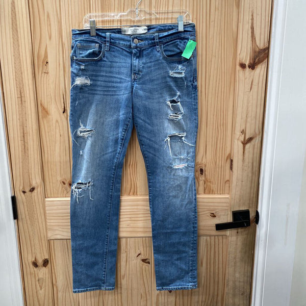 WOMENS ABERCROMBIE & FIRCH DENIM DIST. JEANS 29