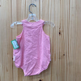 GIRLS CARTERS SL ROMPER PINK/WHITE 9M