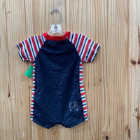 BOYS OKIE DOKIE ROMPER RED/WHITE/BLUE 18M