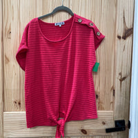 WOMENS WILDE DK PINK TOP L