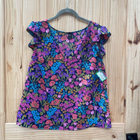 WOMENS EMERY ROSE FLORAL CASUAL TOP XL