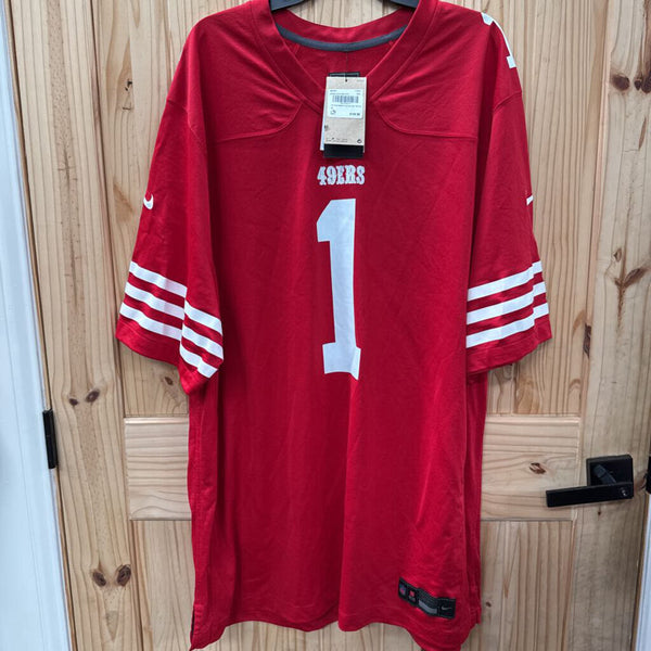 MENS NIKE 49ERS JERSEY RED/WHITE 3X