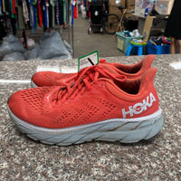 WOMENS HOKA SHOES CORAL/WHITE 9