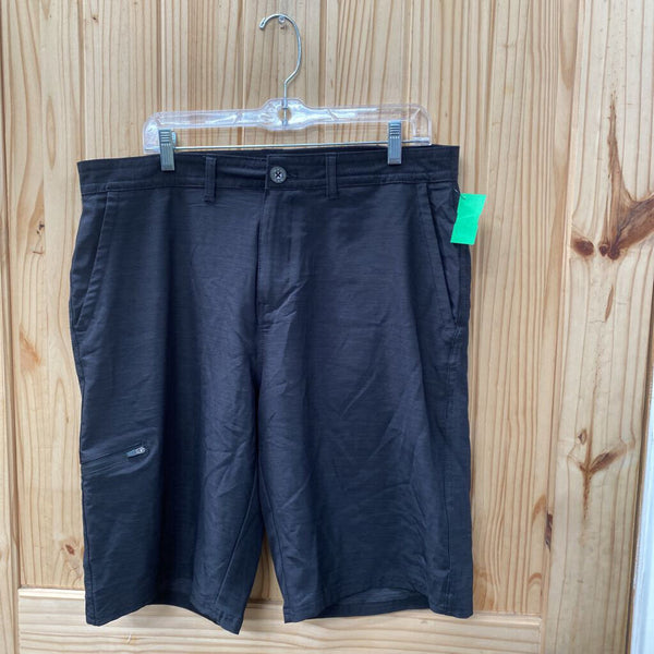 MENS BKE HYBRID BLK SHORTS 34