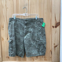 MENS ROUND TREE & YORKE CAMO GREEN CARGO SHORTS 36