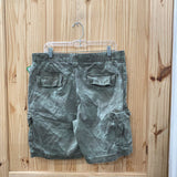 MENS ROUND TREE & YORKE CAMO GREEN CARGO SHORTS 36