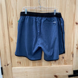 MENS BURNSIDE BLUE/BLK SHORTS 2XL