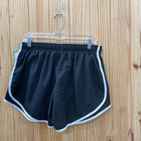WOMENS NIKE SHORTS BLK/WHITE XL