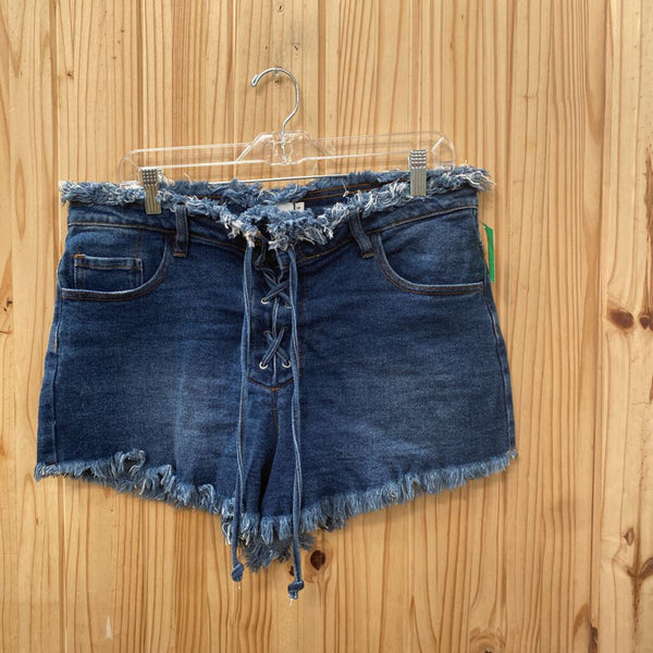 WOMENS RUE + DENIM JEAN SHORTS 14