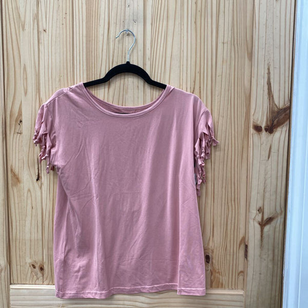 WOMENS MAUVE SHIRT W/FRINGE XL
