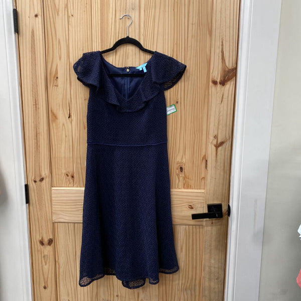 WOMENS DRAPER JAMES SL NAVY BLUE DRESS 6