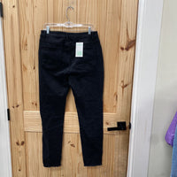 WOMEMS BLK JEANS W/PEARLS L NWT