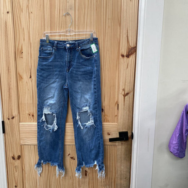 WOMENS RISEN JEANS DENIM DIST. JEANS 11